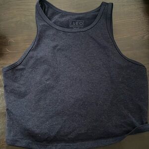 Fleo crop tank size small navy